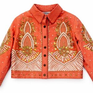 Embellished Coral Jacket